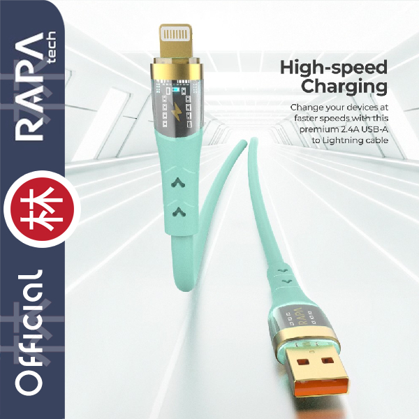 RAPAtech DC7072 - LINE CRYSTAL I - USB-A to Lightning Data Cable 2.4A