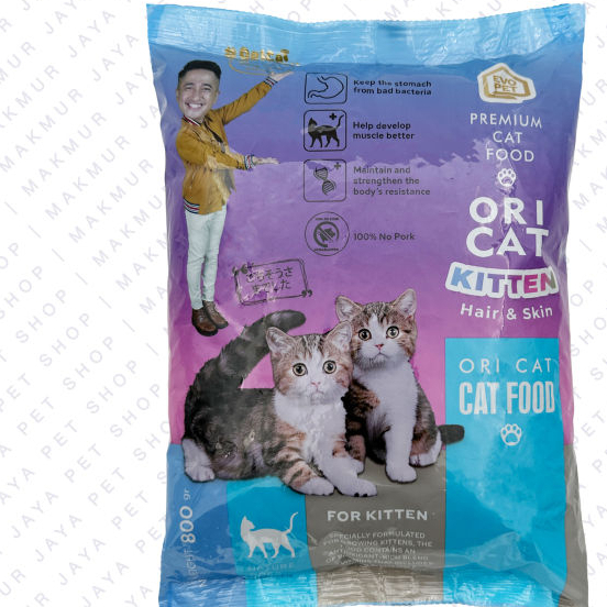 MAKANAN KUCING ORI CAT KITTEN FRESH PACK 800GR