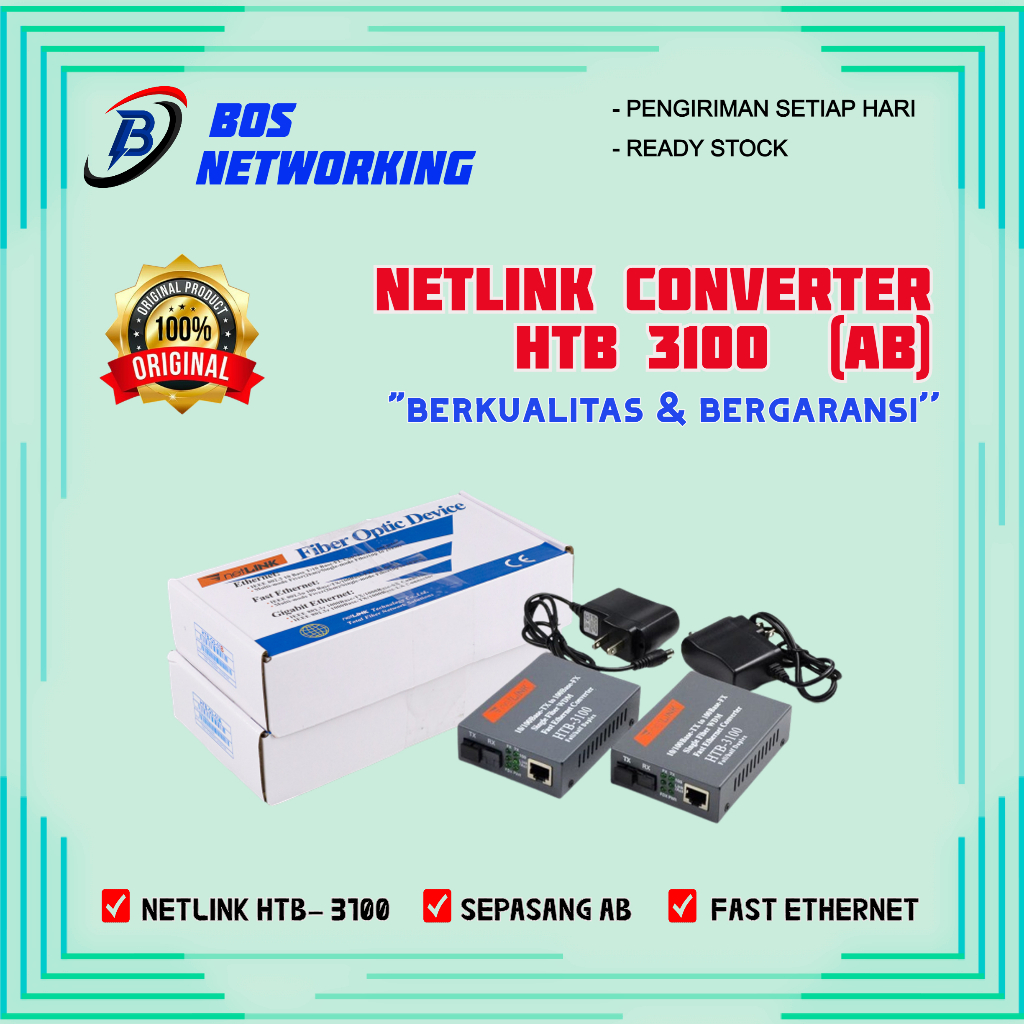 Netlink Fiber Optic Device HTB-3100 Sepasang A & B