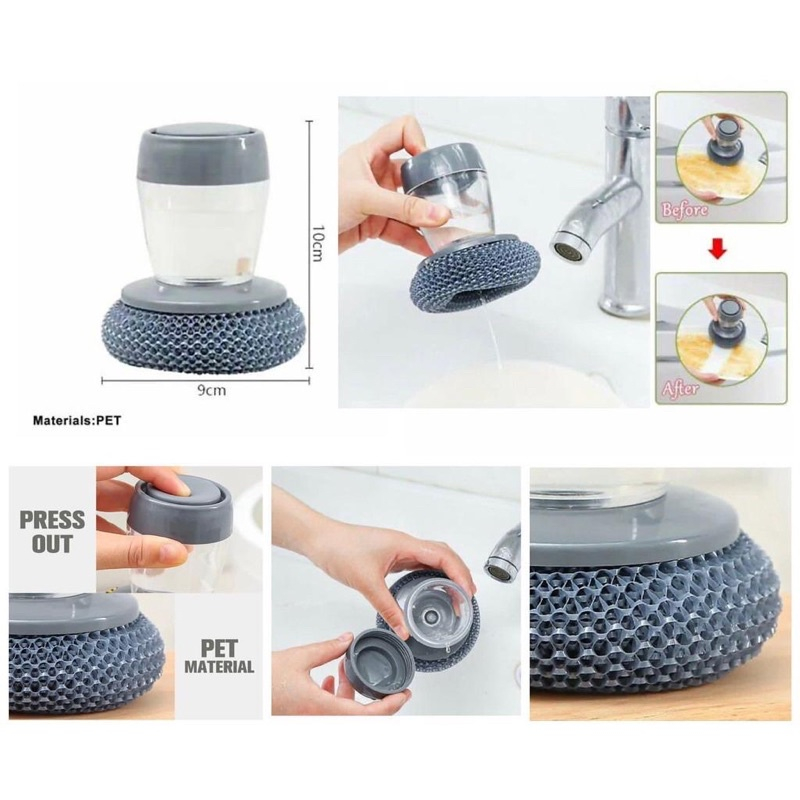 Spons Kawat Stainless Stell vibox Spons Pet Plastik BY SMOLL