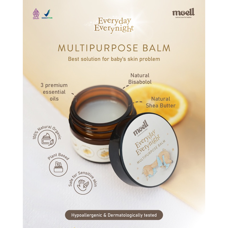 Moell Everyday Everynight Multipurpose Balm 30gr Moell Multipurpose Balm