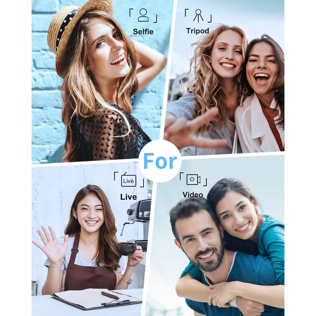 1M Tongsis Tripod Selfie Stick Bluetooth with Fill Light 360° Rotasi Gimbal HP Aluminum Alloy Tripod Detachable Handphone Clip With Remote Control-6