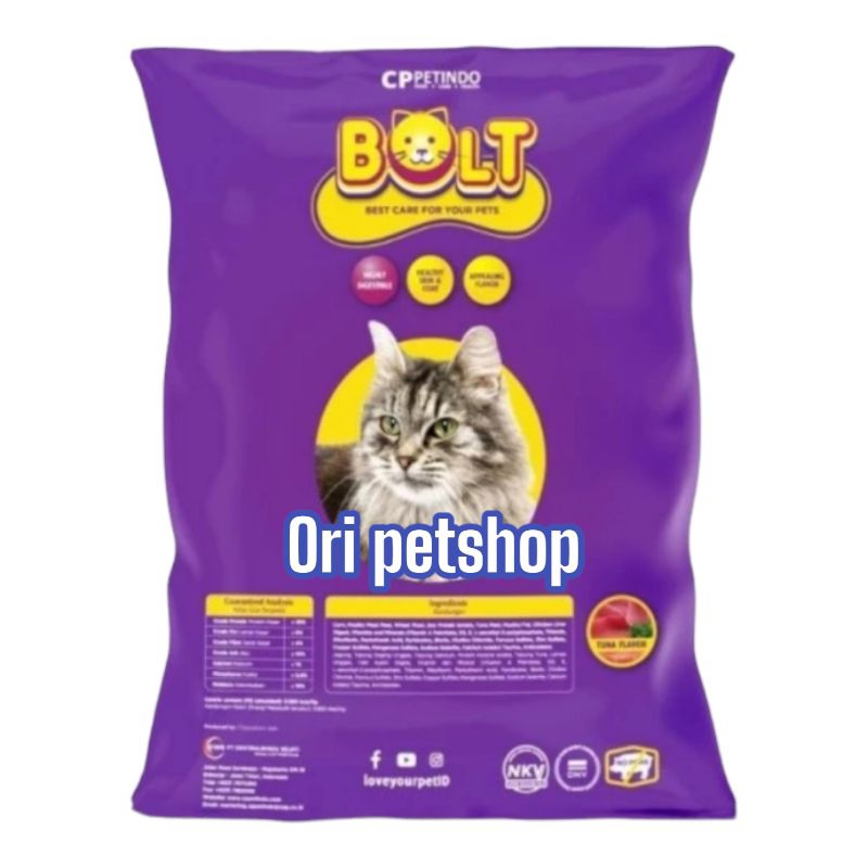 Bolt Ikan Cat Food (paket 8kg)  Makanan Kucing Dewasa - Kargo