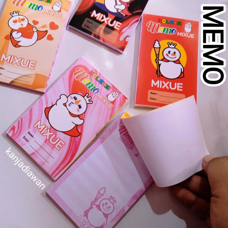 

Mini Memo Mixue Book Snow King Notebook Mixue