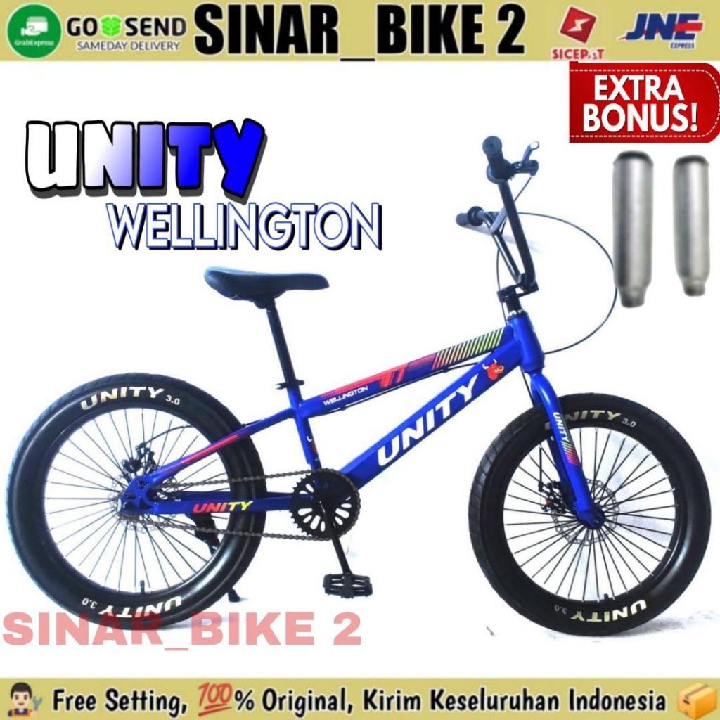 Sepeda Anak Laki BMX UNITY WELLINGTON 20 Inch Rem Cakram Ban Jumbo 3.0