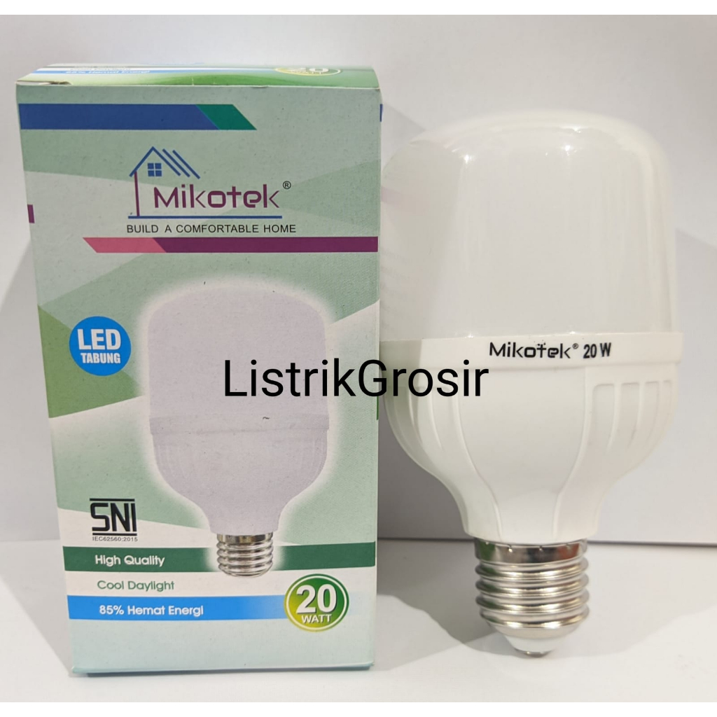 MIKOTEK Lampu Led Kapsul Capsul Bohlam Tabung 20W 20 Watt T Bulb