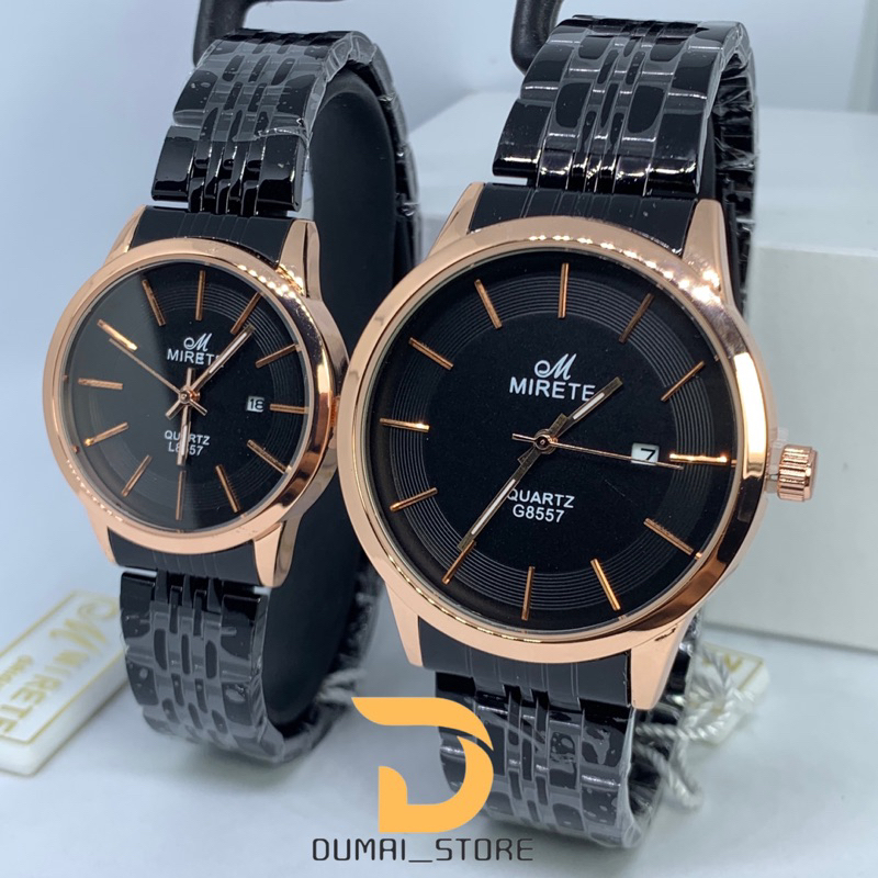 MIRETE  Jam Tangan Couple Mirete Import Premium Tahan Air