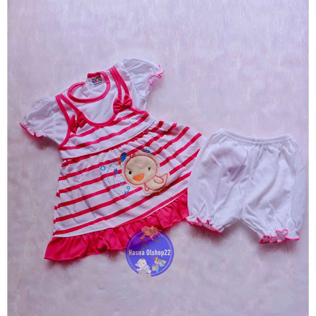 Baju Anak Pendek Perempuan / Baju Bayi 3 bulan - 2tahun / Dress Bayi Perempuan