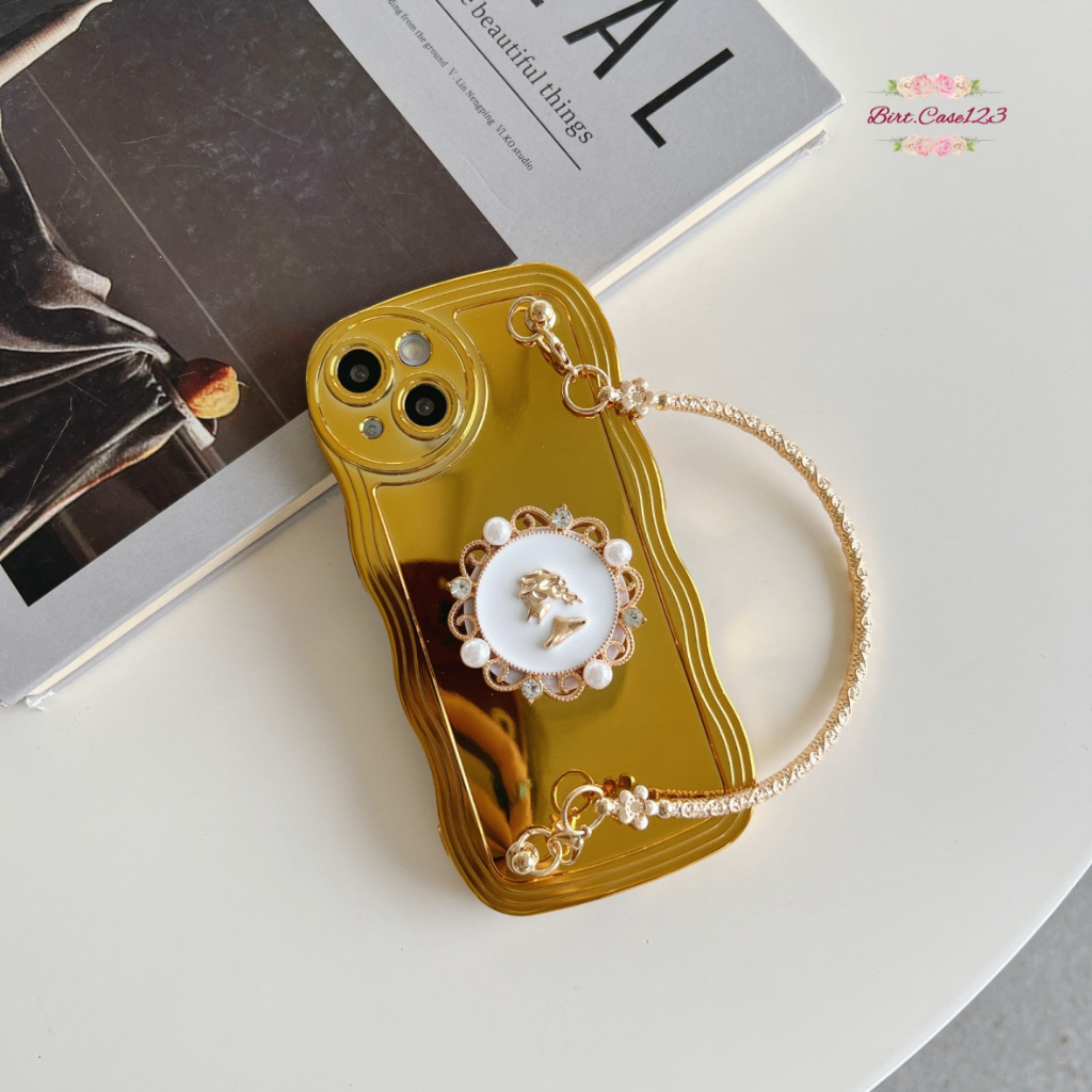 CASE WAVE MODEL TAS JINJING POPSOCKET 3D STAND GOLD FOR REALME C21Y C25Y C31 C33 C35 50A 5 5I C3 5S  BC8061