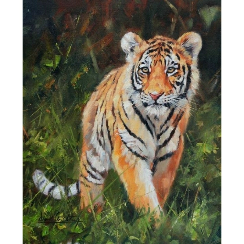 LUKISAN KANVAS ASLI HARIMAU