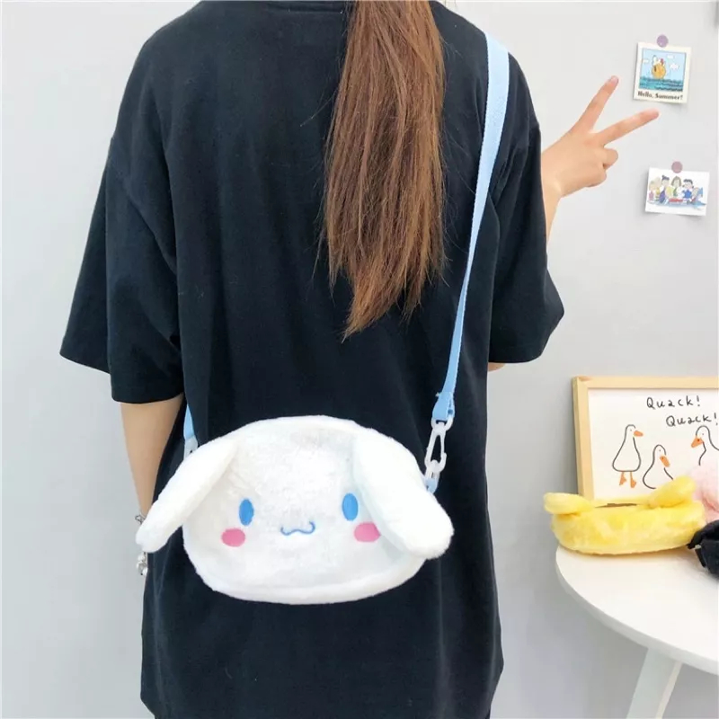 Tas Selempang Boneka Cinnamoroll Lucu Import Sling Bag Bulu Korea