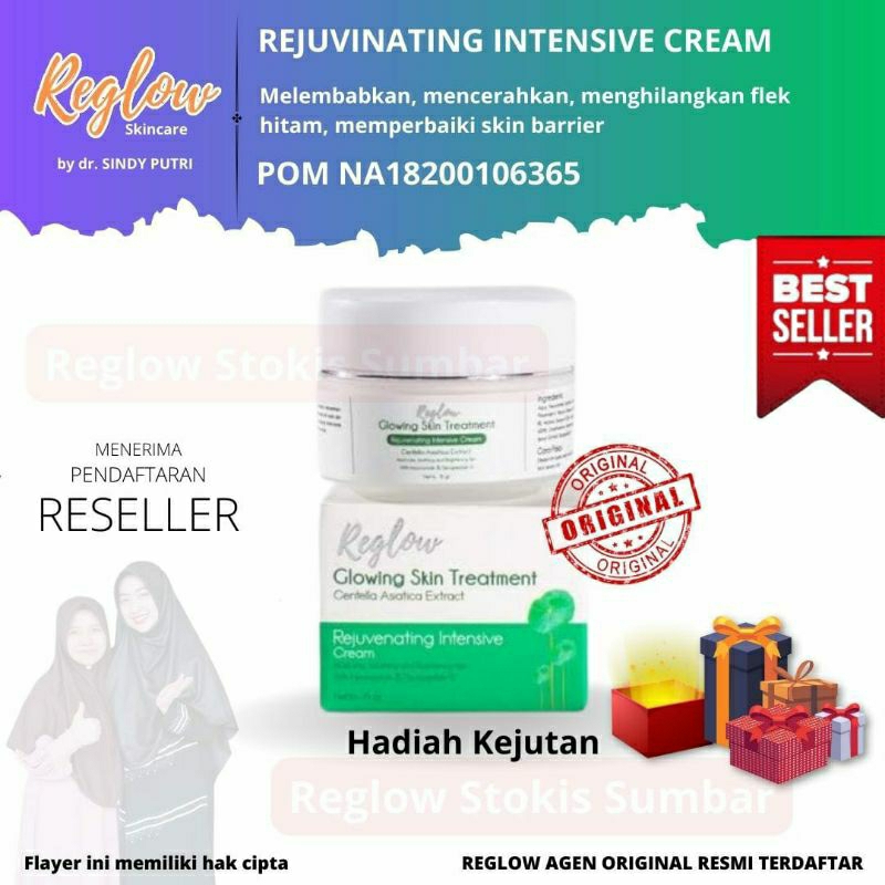 [COD bisa] 05 Cream Siang reglow skincare Glowing Skin Treatment Korean Glass Skin Ultimate Glow Series by dr. Shindy cream pemutih wajah Original perawatan pemutih wajah BPOM Stokis sumbar Reglowpadang Padang Sumbar Sumatera Barat