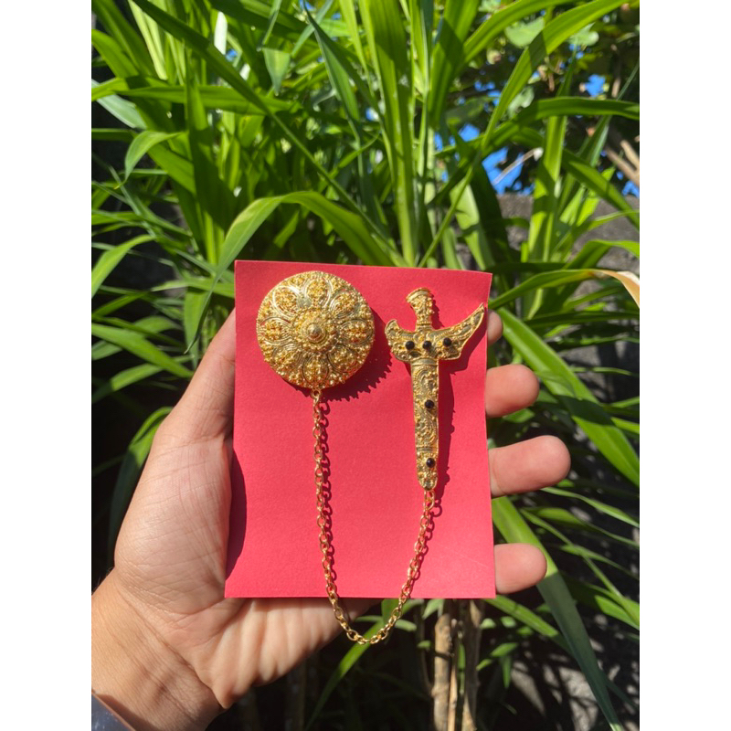 Pandawa Jewelry - Keris Tameng Tutup Sirkon cocok untuk Acara Pernikahan/Pertunangan/Pakian Adat Bal