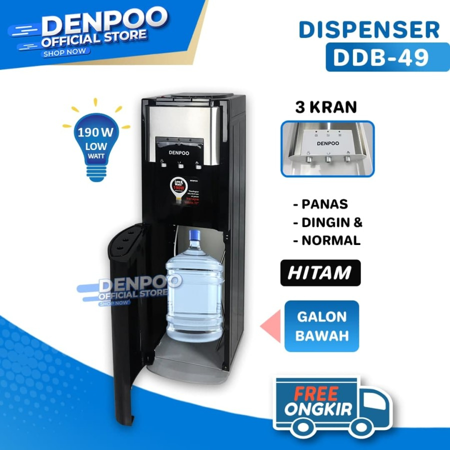 Denpoo Dispenser Galon Bawah Low Watt DDB 49