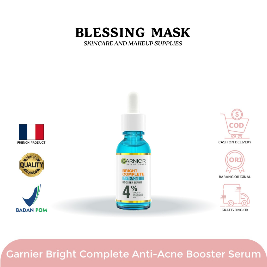 Garnier Bright Complete Anti Acne Serum - Skincare Wajah Jerawat | Serum Wajah