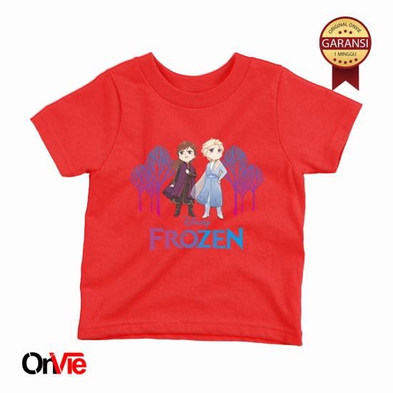 KAOS ANAK FROZEN ELSA Umur 1-12th Cotton Combed 30s