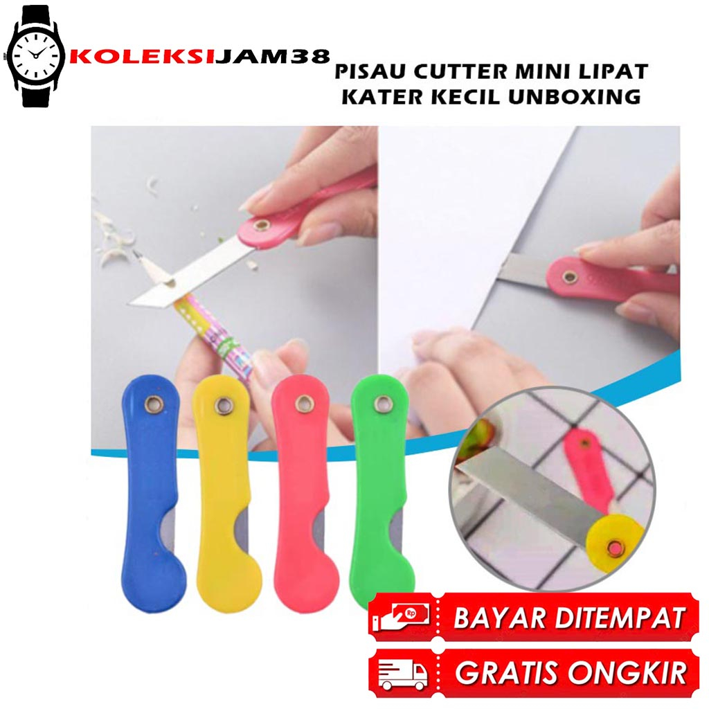 

BISA COD ! Grosir / Eceran Pisau Cutter Lipat Mini / Foldable Knife / Alat Bantu Potong Kertas Plastik Perlengkapan ATK Sekolah Kater Kecil Untuk Unboxing Paket