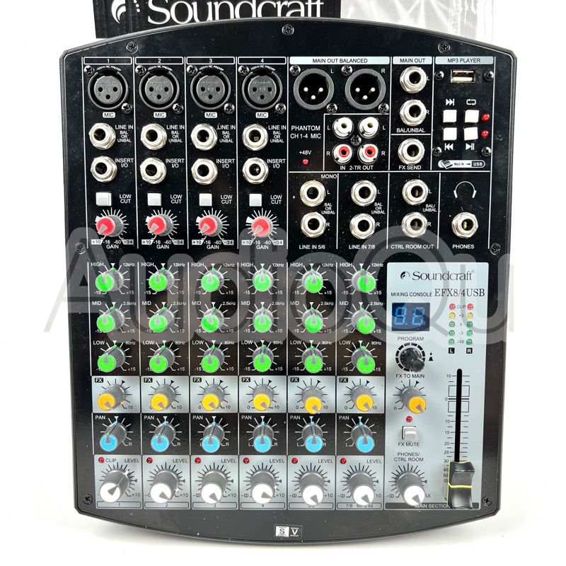 MIXER SOUNDCRAFT EFX 8/4 USB 8 CHANNEL