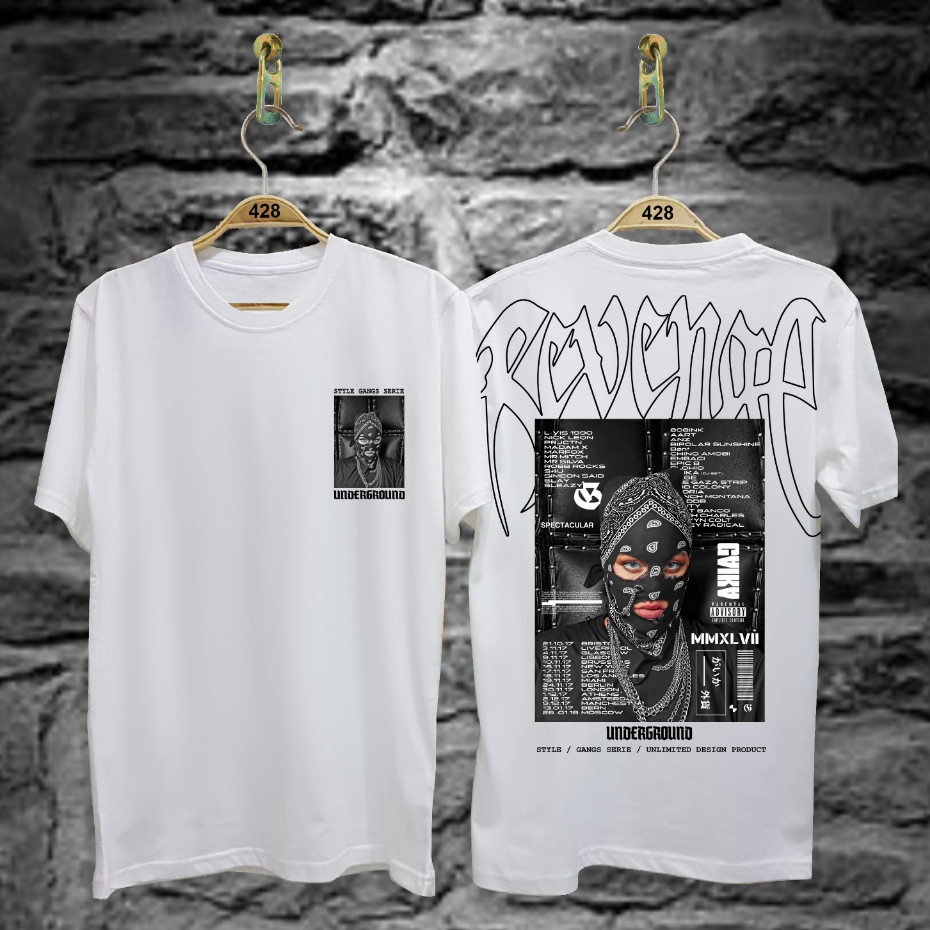 Kaos Tshirt Pria Terbaru Samurai Jepang Underground Warna Putih Distro Lengan Pendek Motif Sablon Bergambar Keren