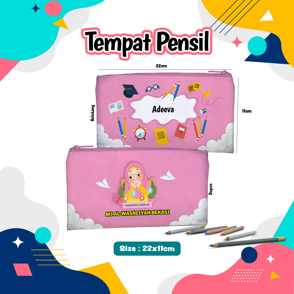 

kotak pensil pipih custom gratis desain pernama