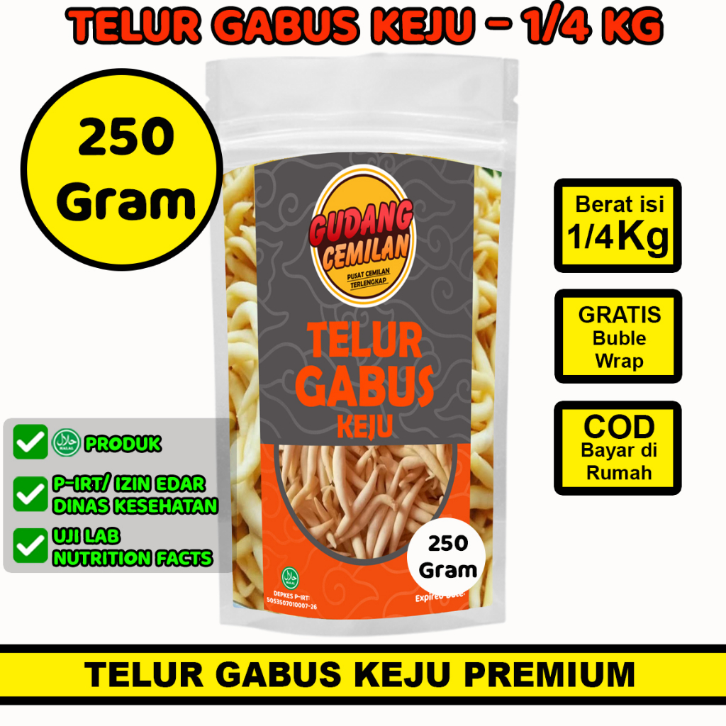 

250 GRAM TELUR GABUS KEJU GURIH ORIGINAL