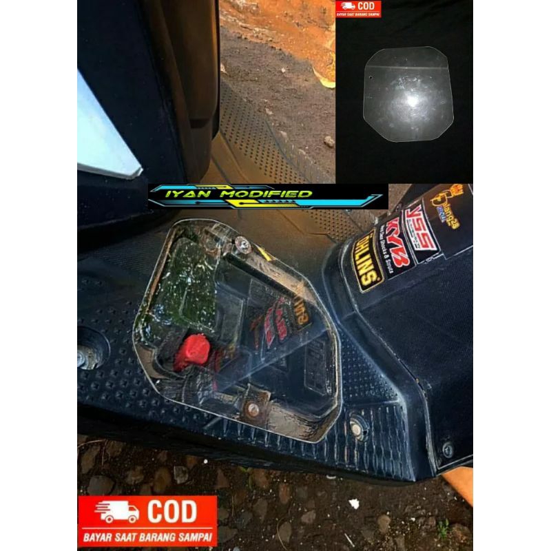 Mika Akrilik Penutup Aki PNP Motor Beat Fi // Vario FI led // Scoopy Fi-2016-2018