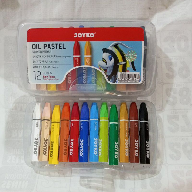 

crayon oil pastel / krayon minyak joyko isi 12
