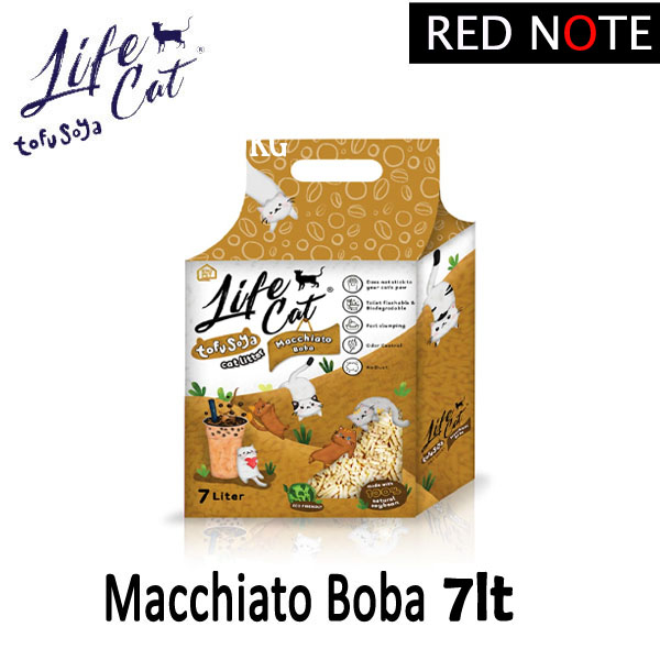 Pasir Kucing Tofu Soya LIFE CAT 7L 2.5Kg MACCHIATO BOOBA (Grab/Gosend)