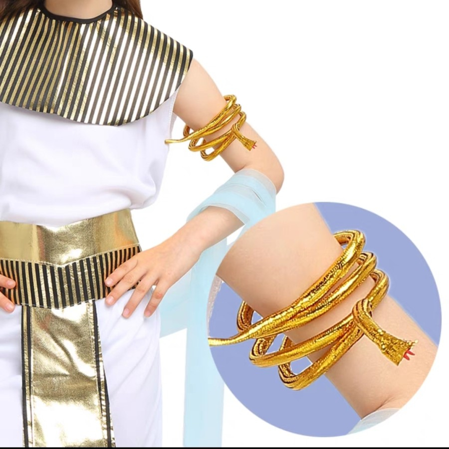 Egypt Cleopatra Costume Wig Hair Accessory Snake Bracelet Costume Prop