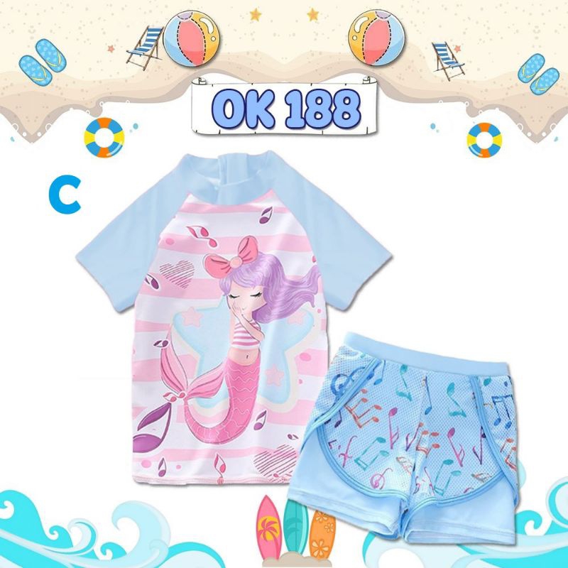BAJU RENANG ANAK  MERMAID / BAJU RENANG ANAK CEWE / BAJU RENANG ANAK MURAH