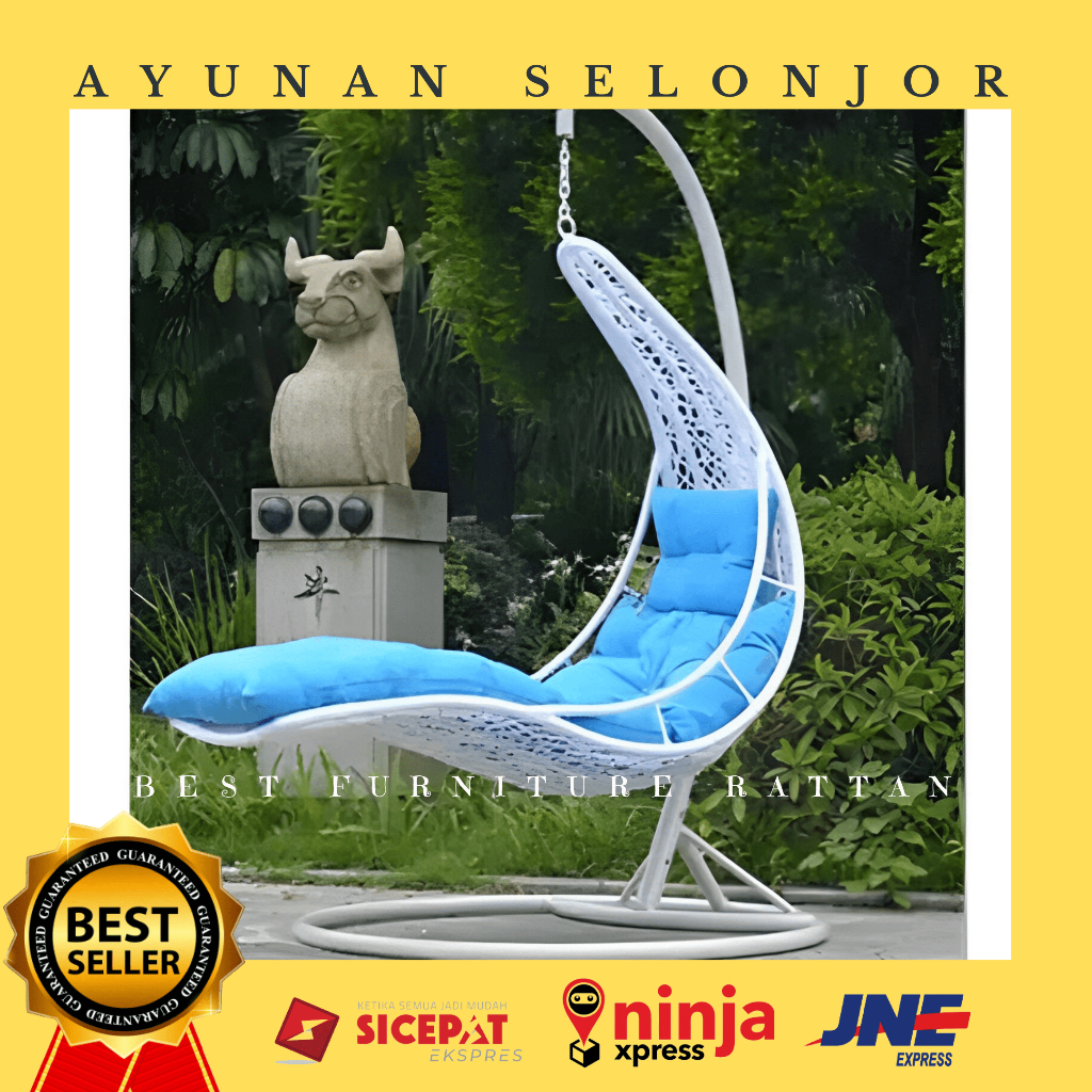 Kursi Ayunan Kursi Gantung Rotan Sintetis Lonjer Selonjor Lonjor Malas Santai Mewah Minimalis Teras 