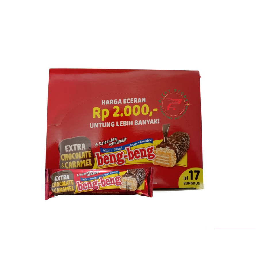 

[GROSIR!!] Beng Beng Coklat 25gr 1 DUS isi 8 Pak x 17 PCS - grosir mayora wafre beng-beng termurah diskon