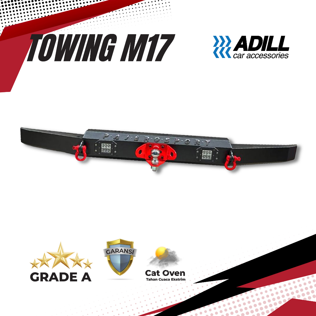 Towing Bar Belakang M17 Fortuner Pajero, Innova, Avanza, Xenia, Rush, Terios