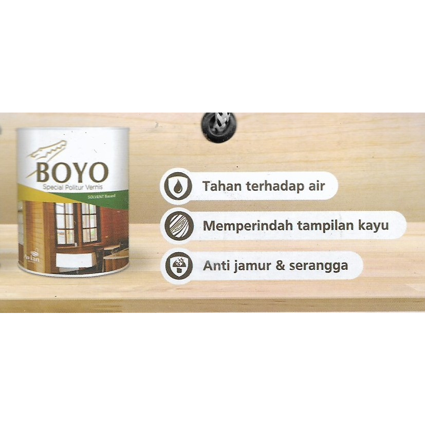 BOYO Politur Vernis Cat Kayu Vernis Boyo Special Politur Vernis 1/2 L