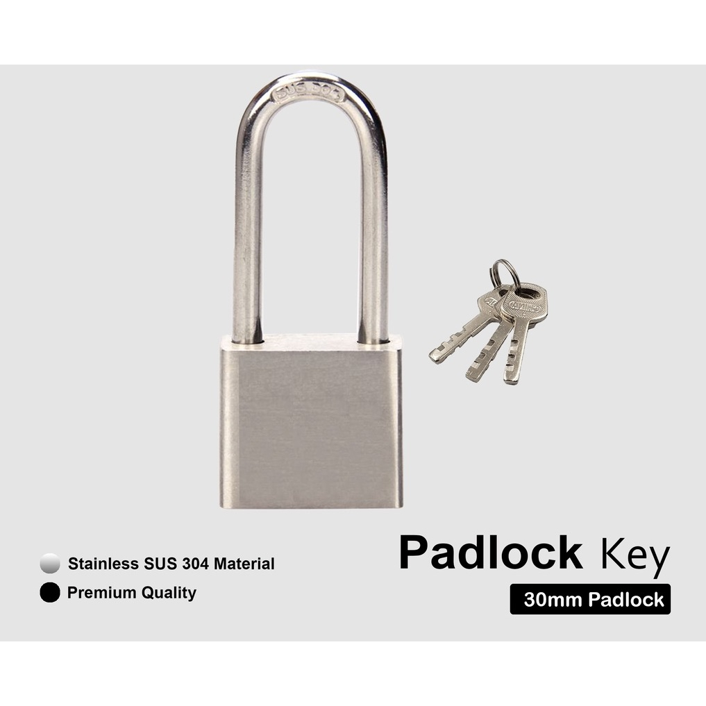 Z223 | Kunci Gembok Rumah 30 L Leher Panjang  Iron Pad Lock