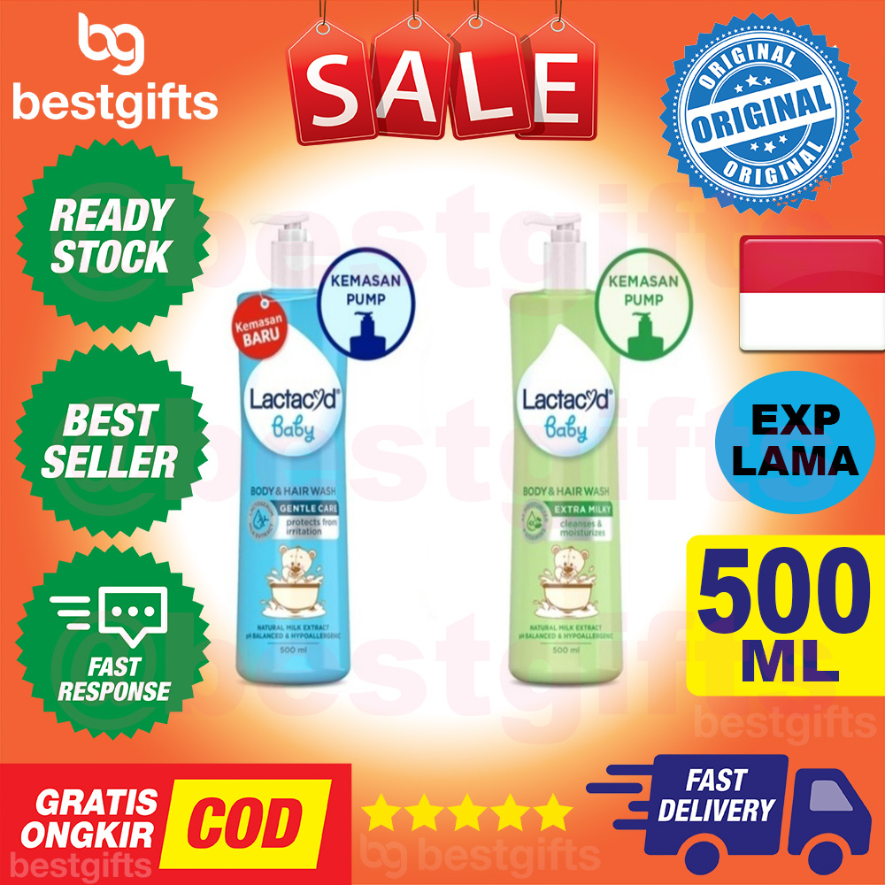 LACTACYD BABY LIQUID SOAP GENTLE CARE / EXTRA MILK SABUN BAYI UNTUK MELINDUNGI DARI IRITASI DAN MENJAGA KELEMBABAN 500 ML