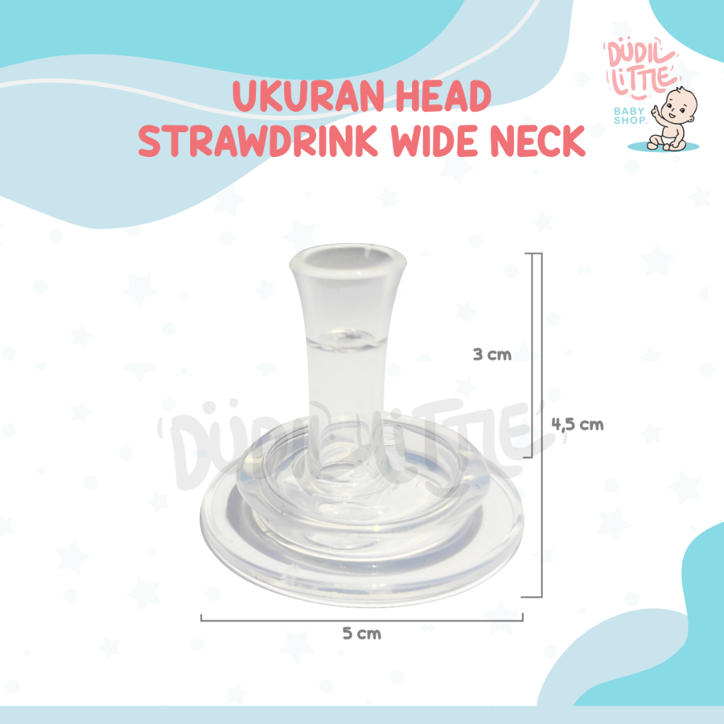 Sedotan Pengganti Dot Nipple Training Model Wide Slim Neck Bahan Silikon BISA COD BERGARANSI