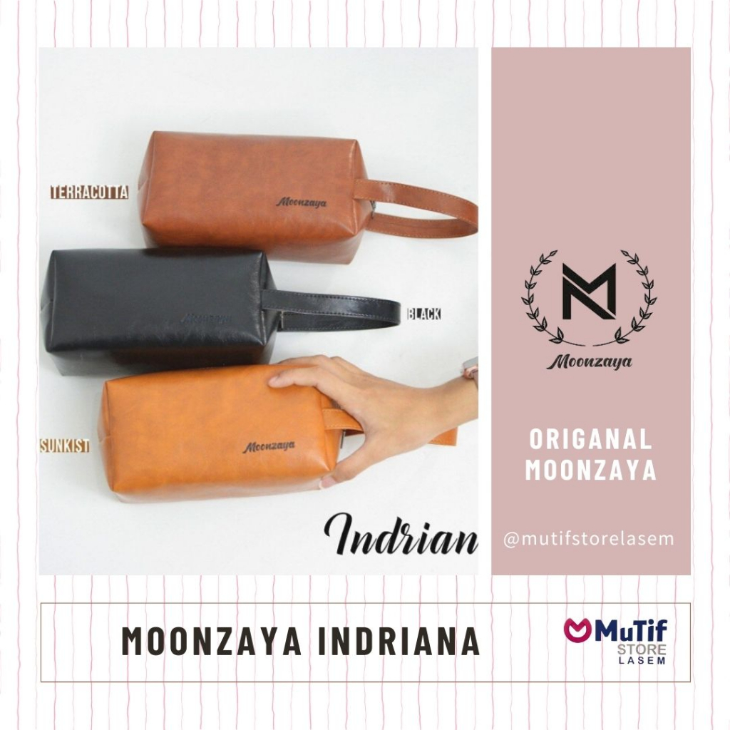 MOONZAYA INDRIANA Pouch Tas Wanita Indriana Tas Makeup Dompet COD