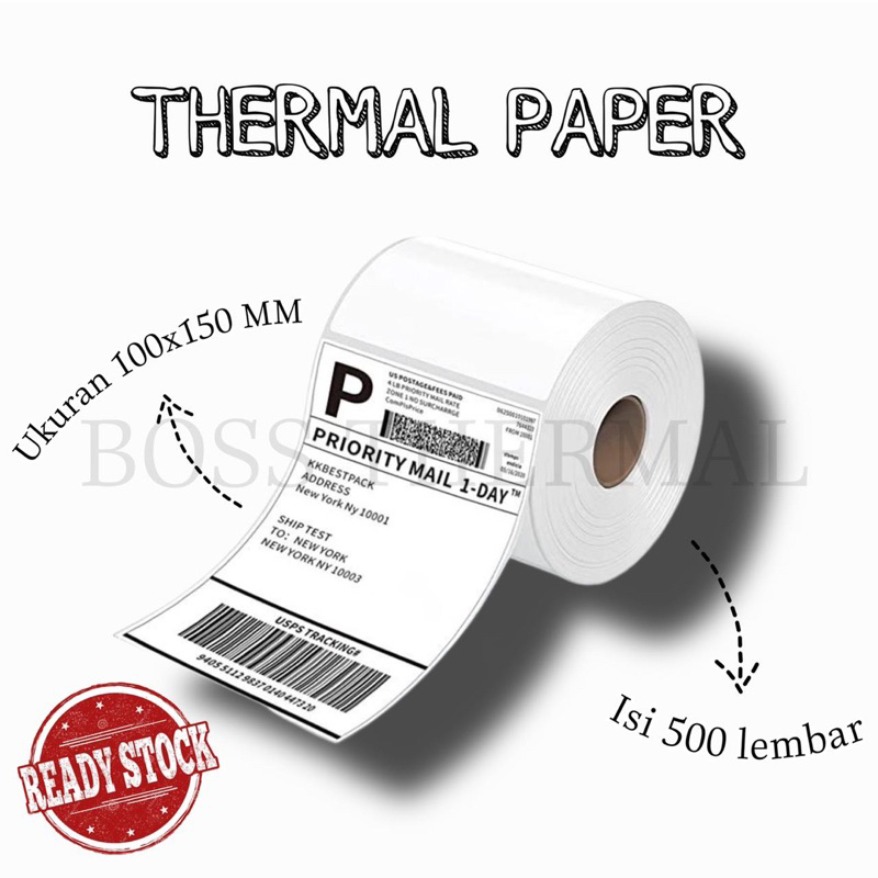 

Kertas Thermal 100 x 150 MM Isi 500 Lembar Ready Stock