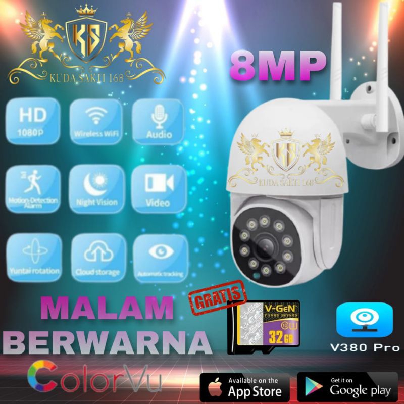 CCTV Kamera Waterproof Kamera Outdoor 8MP Kamera Visions Malam Kamera Wireless