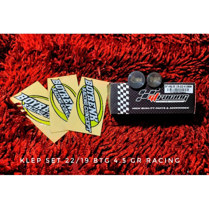 KLEP SET 22/19 BATANG 4.5 MM GF RACING - BOYRENK RACING CONCEPT