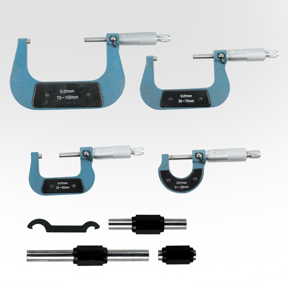 Micrometer Thickness Gauge Screw High Precision 0.01mm 4 PCS - LM100