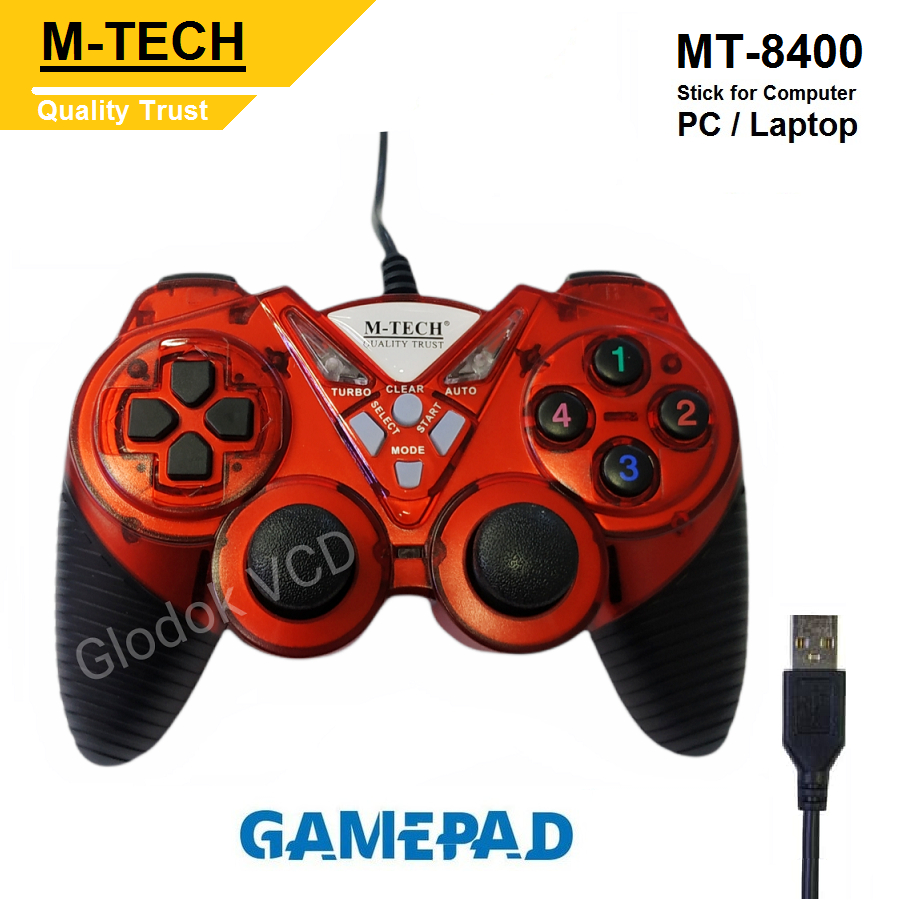 M-Tech Gamepad Stick Single Turbo MT-8400 Stik Computer Laptop