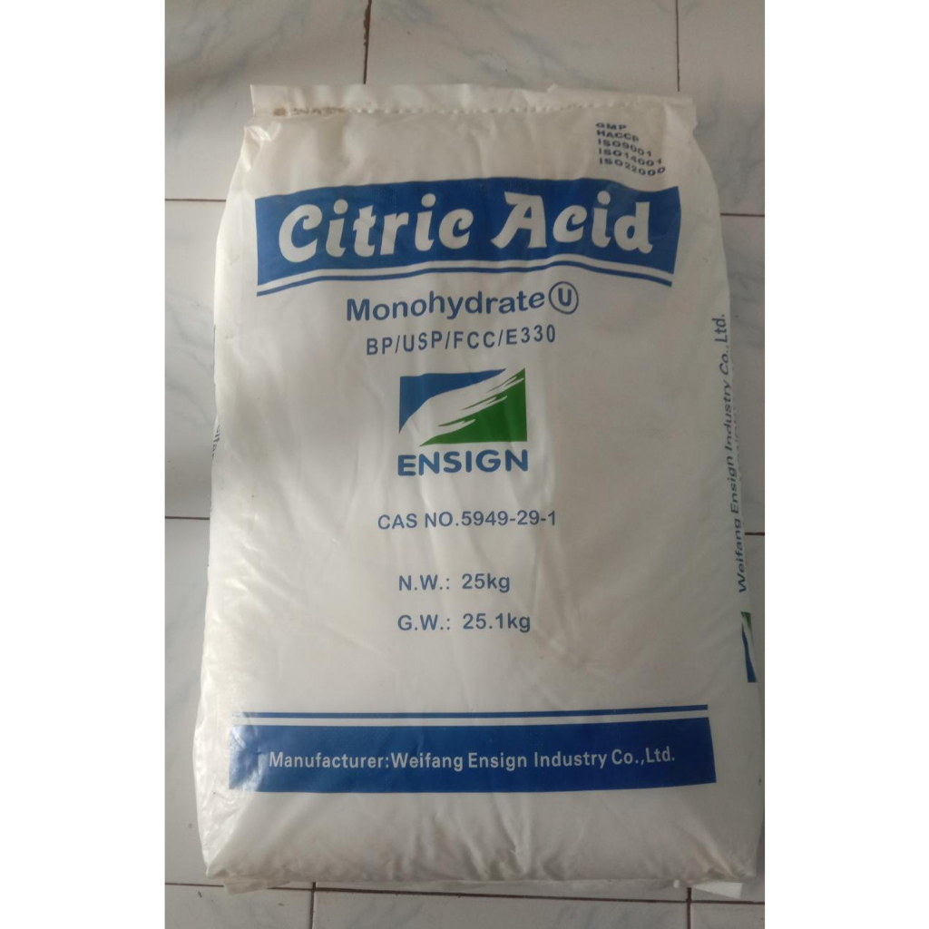 Citric Acid / Citrun / Citric Monohydrate / Sitrun 1KG asam citrun pemutih pembersih