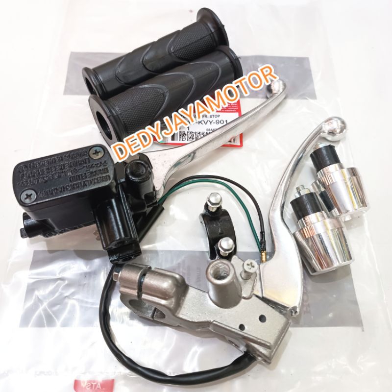 Master rem atas assy Beat karbu sepaket + dudukan spion kiri + handle rem kiri + baut handle Beat karbu pnp Beat fi 2013-2014 rekomendasi rubahan Vario 110 Karbu harga 1set sepaket