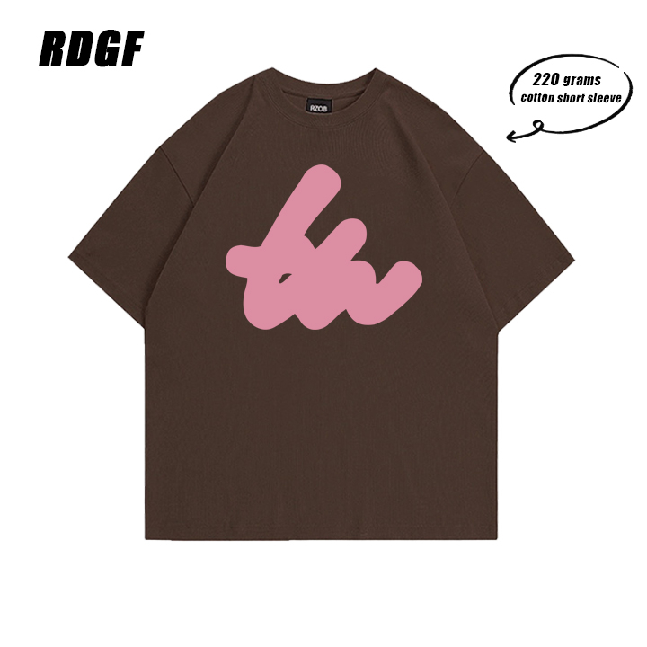 RDGF Kaos Tren Jalanan Amerika Kaos Kasual Fashion Modern Kaos hitam premium unisex/A0916