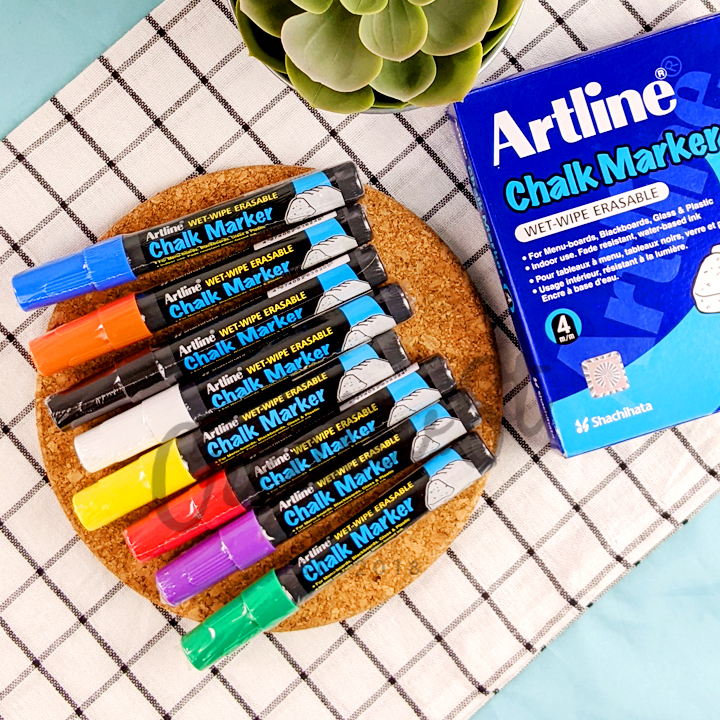 

ARTLINE Spidol Papan Tulis Kaca Akrilik Erasable Liquid Chalk Pen Marker Epw-4