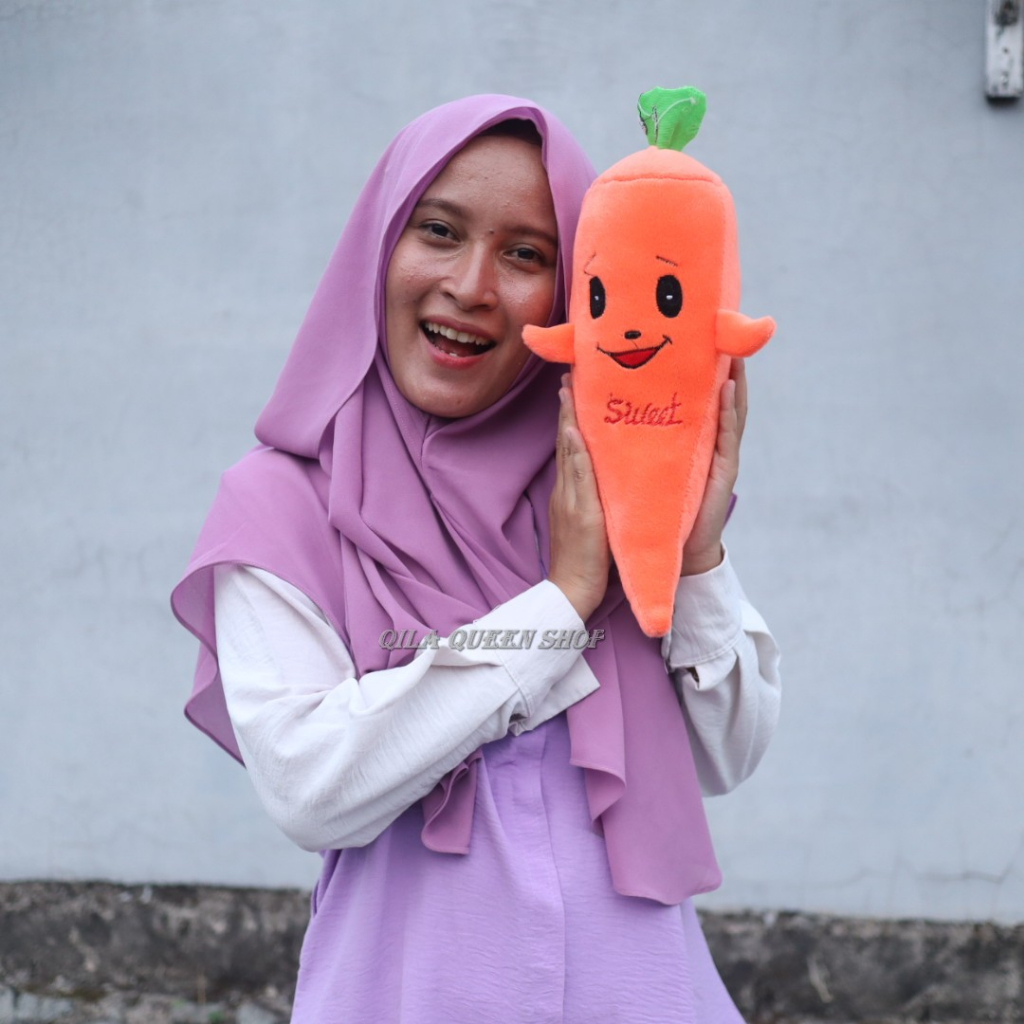 BONEKA WORTEL sayur murah, bukan BOBA, BUKAN TEDDY BEAR