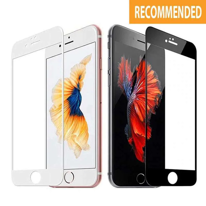 Tempered Glass Warna IPHONE 6 Plus 7 Plus 8 Plus Anti Gores Kaca Full Layar Premium Quality