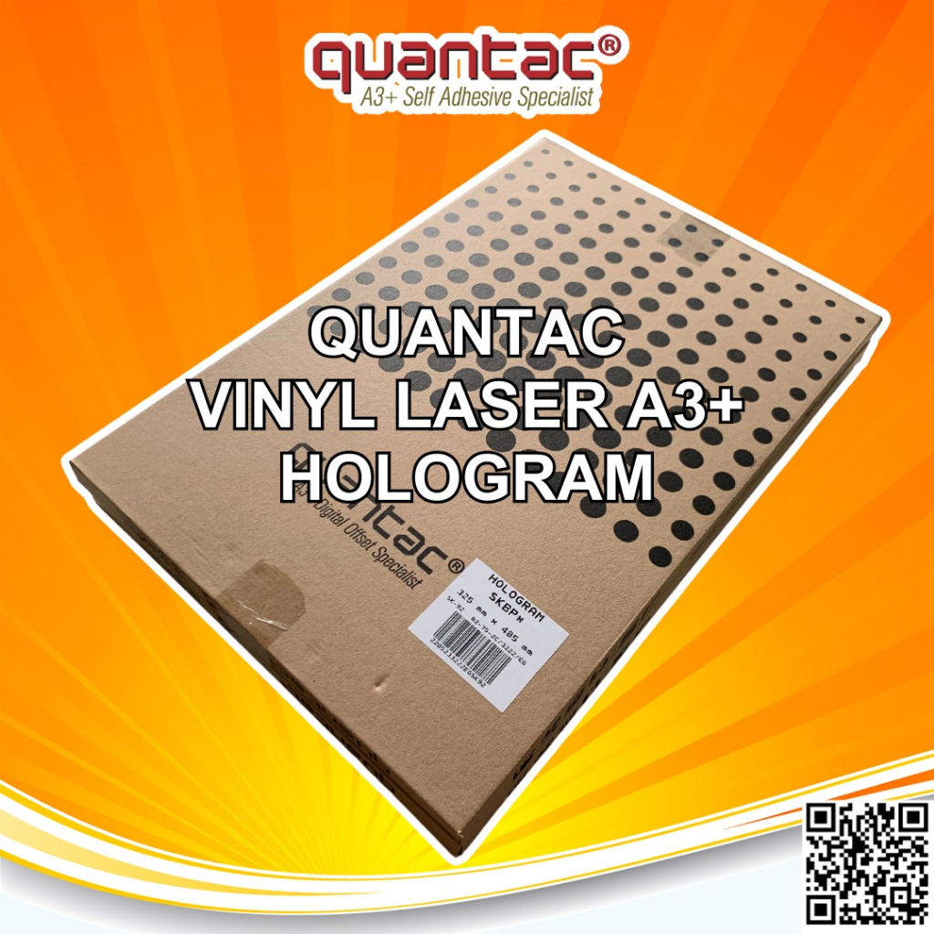 

Mi Quantac Sticker Vinyl Hologram A3+ Stiker Silver Pelangi Rainbow Holographic Digital Print Laser